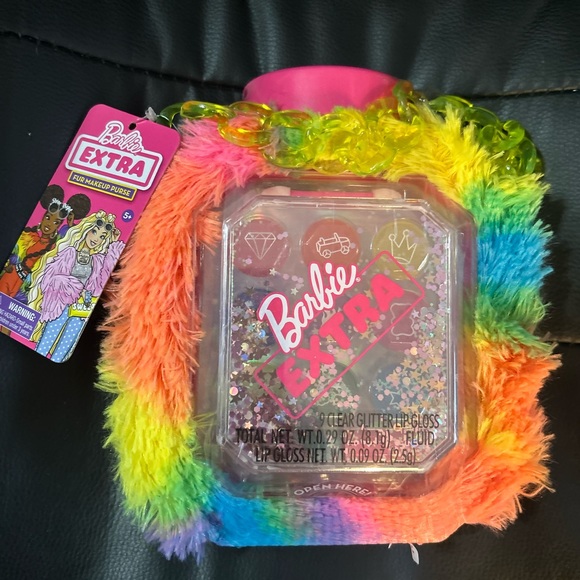 Barbie Other - NWT Purse Barbie Extra FUR Multicolor Makeup Purse